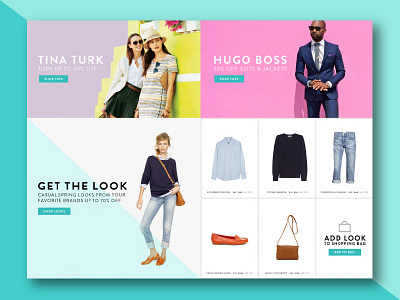 Nordstrom Rack website prototype ecommerce grid layout shop ui ux web design website