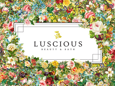 Luscious Branding brand deco flowers identity logo pattern