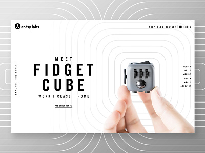 Fidget Cube Home Banner Concept