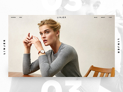 Linjer Feature banner classy ecommerce elegant fashion furniture minimal shop shopify store ui web design