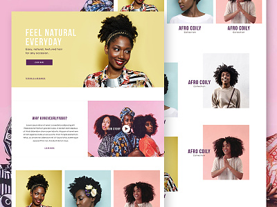 Visual Explorations banner beauty colorful concept ecommerce hair shop shopify store ui web website