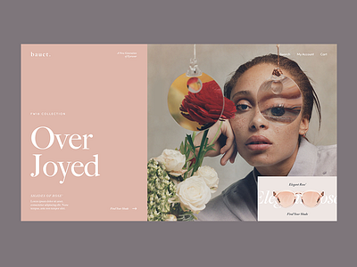 Bauet - Banner Concept art direction banner branding ecommerce elegant fashion minimal shopify sunglasses typography ui web design