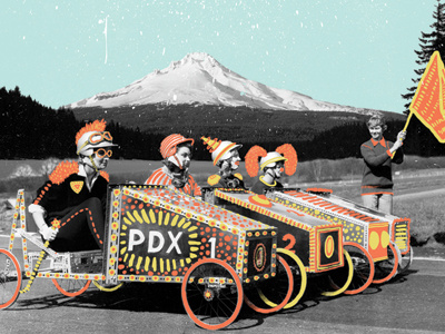 Portland PDX Adult Soapbox Derby Poster Detail