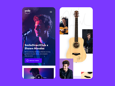 Shawn Mendes Contest Landing Page art direction banner branding contest ecommerce guitar landing page layers layout mobile mobile app design mobile design mobile ui music parallax shawn mendes ui video web design website