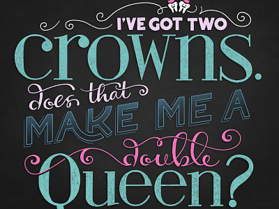 Crowns blackboard design hand lettering handdrawntype handlettered handlettering illustration ipadpro lettering procreate typography