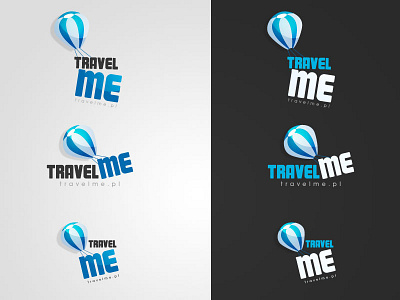 TravelMe agency baloon logo trave travel vector