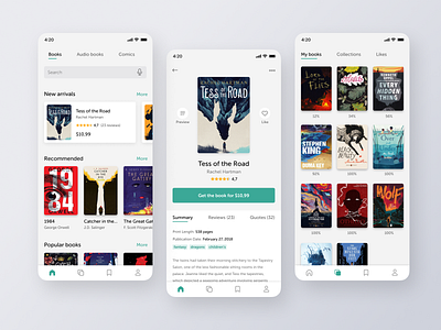 eBook & Audiobook app app application audiobook book book app books mobile mobile app mobile ui reader reading app