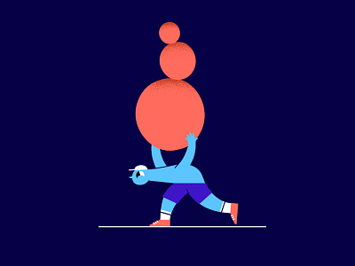 Balance balance carryinh character design flat graphic illustration vector walking