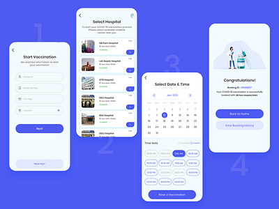 Get booking for Vaccination android beautiful design ios mobile tranding ui ux vaccination vikash