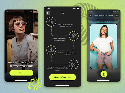 Remodel Clothes - Mobile Application app clothes concept design remodel ui ux
