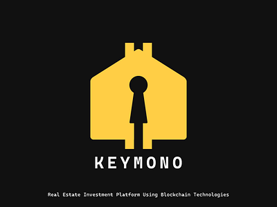 Keymono Logo blockchain branding logo minimalist modern logo mortgage negative space real estate technology