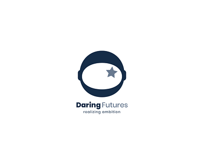 Daring Futures Logo astronout branding coaching consulting logo mentoring minimalist modern logo star