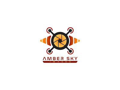 Amber Sky Images Logo amber branding camera drone eye logo multimedia photography stone videography