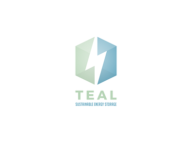 Teal Logo battery branding cube energy green lightning logo marine sustainable