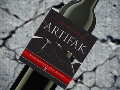 Artifakt cracks red blend wine wine label