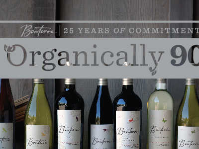 Organically 90+ bonterra packaging pos wine