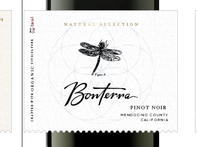 Bonterra-Natural Selection Wine Label label packaging pinot noir wine label