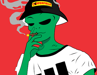 Fashion 2020 alien artwork brazilian cartoon charachter concept coreldraw cxpperfield illustration smoke vector