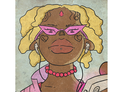 MAGazine 2d afro artwork black brazilian cartoon charachter cxpperfield desenho design girl graphic design illustration ilustração line negra paint pink style