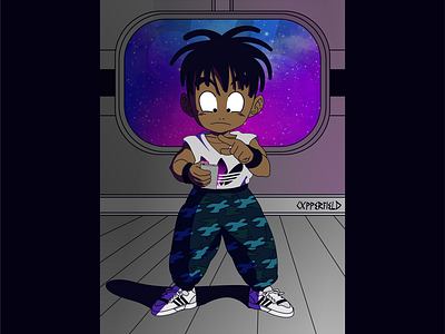 カカロット artwork black charachter coreldraw cxpperfield dragon ball goku illustration ilustration kakarotto son vector