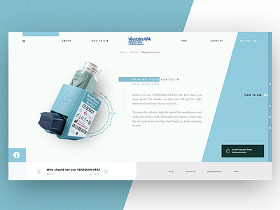 Daily design 02/01/19 - Ventolin HFA webdesign UI/UX artdirection artdirector concept daily design ui ux