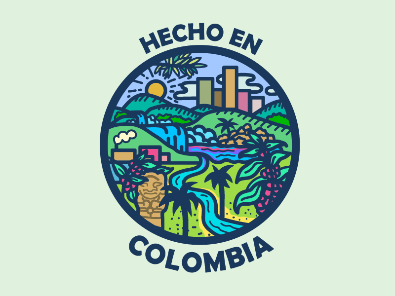 Colombia colombia color illustration shirt vector