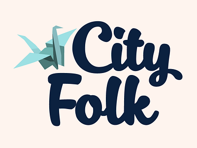 City Folk Logo logos preliminary script typography
