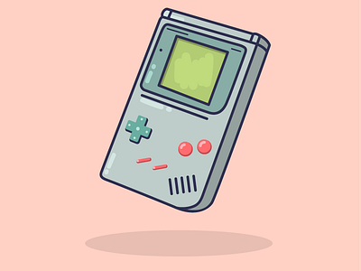 Old School Gameboy gameboy icon illustration pastel