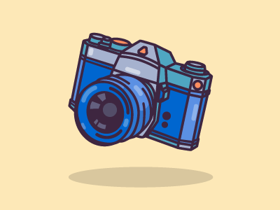 Camera camera illustration simple skyline vector