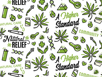 Medical Marijuana Seamless Pattern green icons illustration marijuana medical medicine natural pattern seamless weed