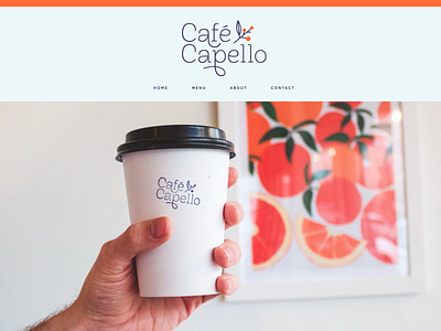 Cafe Capello Web & Photography branding cafe coffee design illustration logo design pastels photography simple ui vector web design