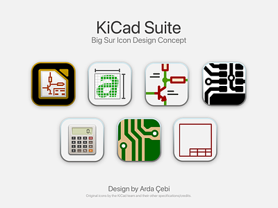 KiCad Suite — macOS Big Sur Icon Concept