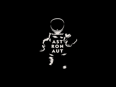 Astronaut astronaut black character costume dark illustration minimal shiny space