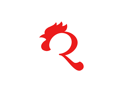 Rooster 2017 chinese new year letter r red rooster