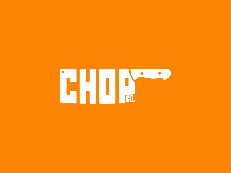 Chop-Chop animated animation cleaver double meaning gif kitchen logo motion