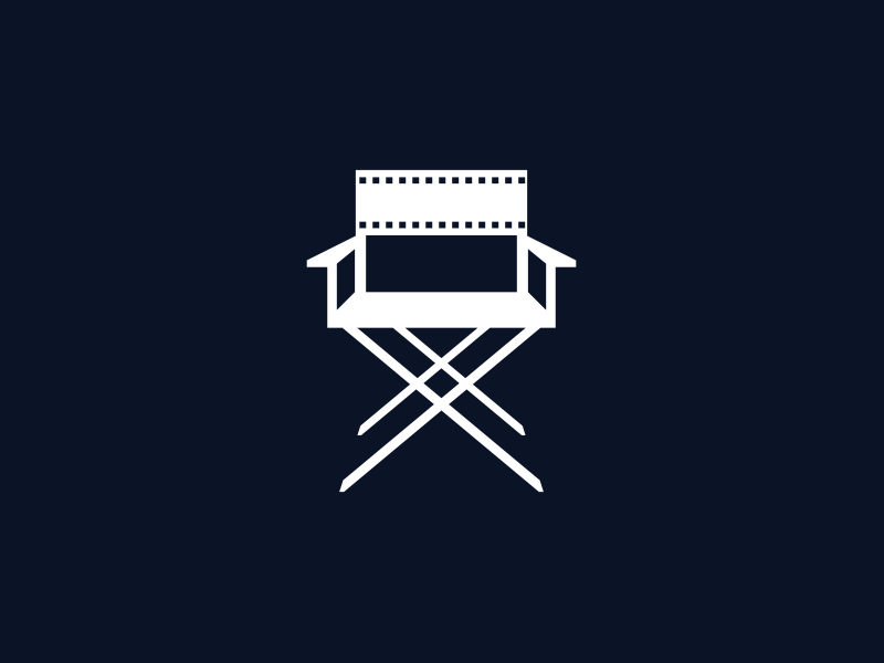 Film Chair animated animation chair director film folding logo roll