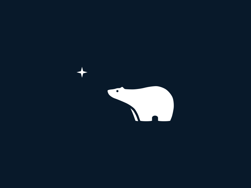 * ʕ•ᴥ• ʔ animated animation bear logo polar shining star