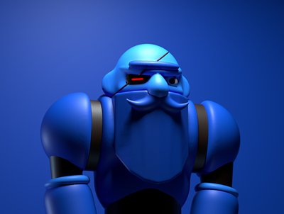 Big Blue 3d blue c4d character design future illustration pirate space warrior