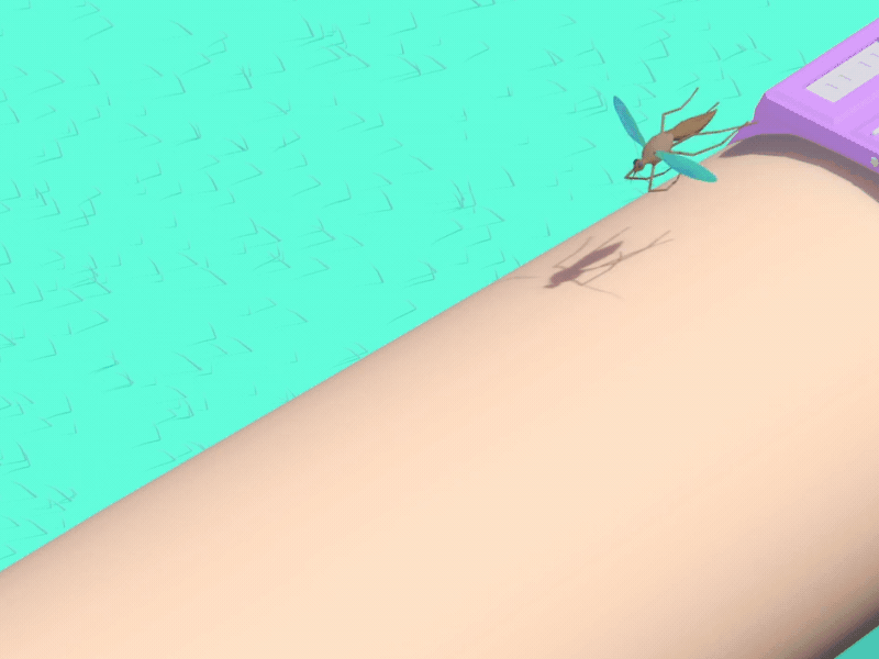 Pain / Fear 3d bite bug c4d illustration insect isometric lowpoly mosquito sharks summer