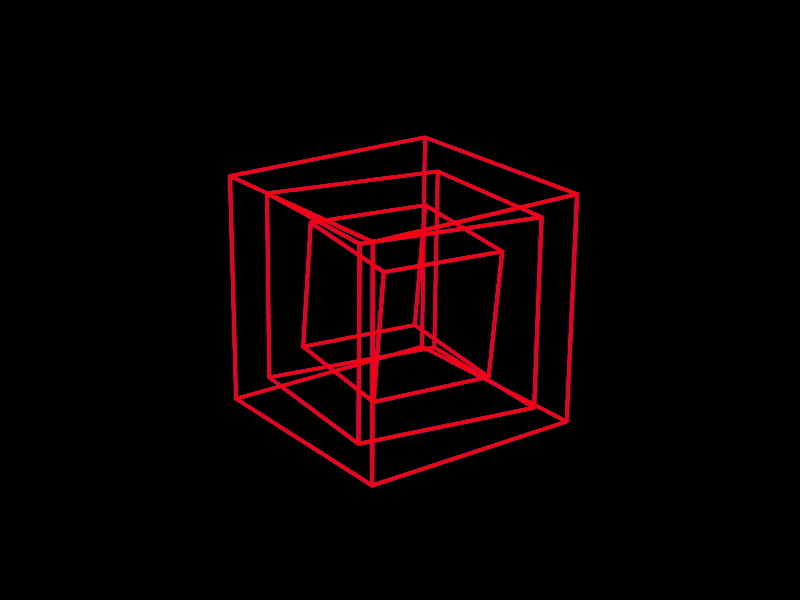 Multi-Dimensional Metamorphosis 3d animation colors cube flash flatland hyper isometric lowpoly sagan science tesseract
