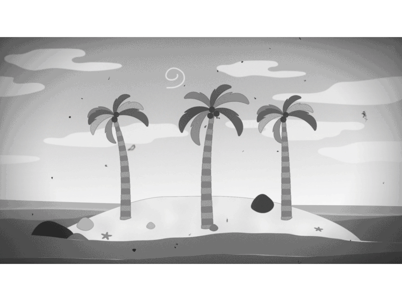 Island (It's Mighty Windy) 1920 animation coconut disney island ocean palm seasick steamboat storm summer waves