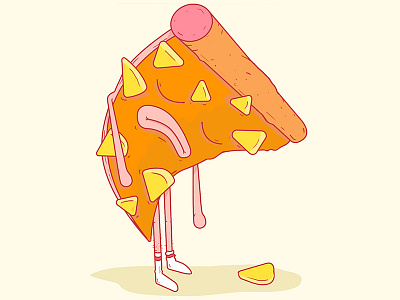Sad Pineapple Pizza is Sad character cheese food illustration meme pineapple pizza sad summer