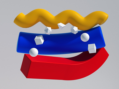 Venezuela 3d branding c4d character illustration lettering lowpoly motion typography venezuela