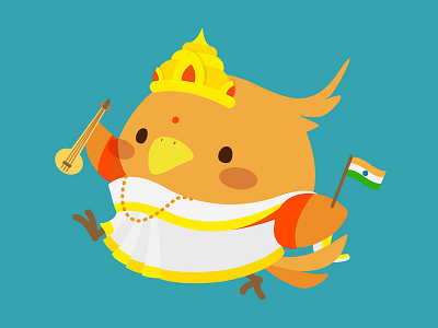 try!Swift India Logo graphic design illustration india logo mascot
