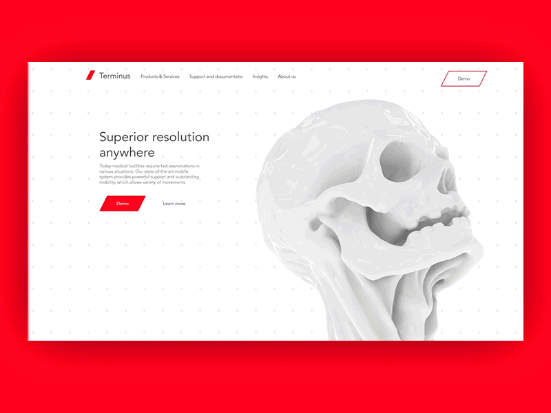 Landing Page for X-Ray equipment manufacturer