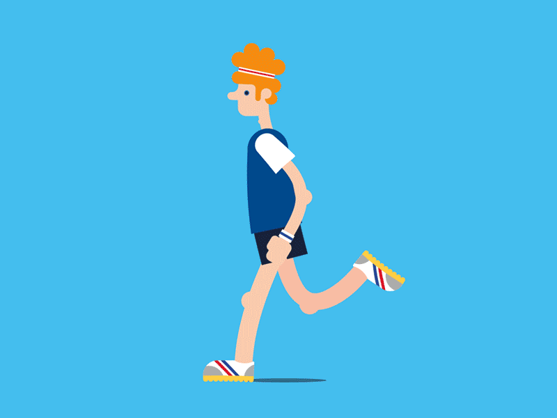 Runner ae animation gif illustration looping