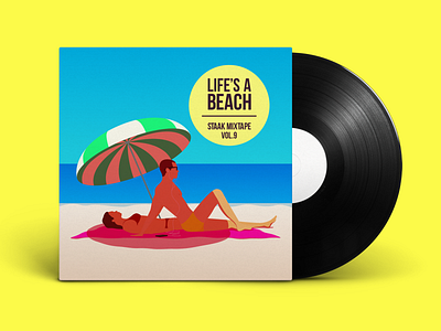 Mixtape - Life's a Beach ai design flat illustration illustrator