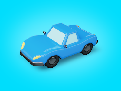 Toy Cracker – Car 3d blender illustration low poly three.js