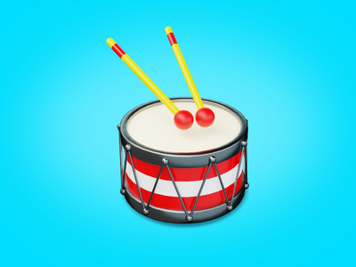 Toy Cracker – Drum 3d blender illustration low poly three.js