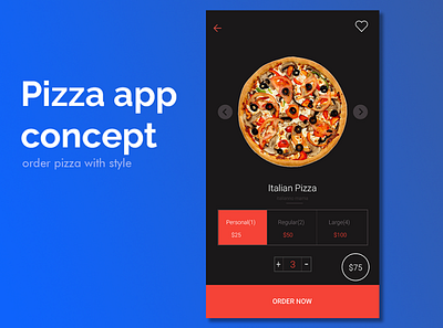 Pizza App Concept ios app design mobile app ui ux design